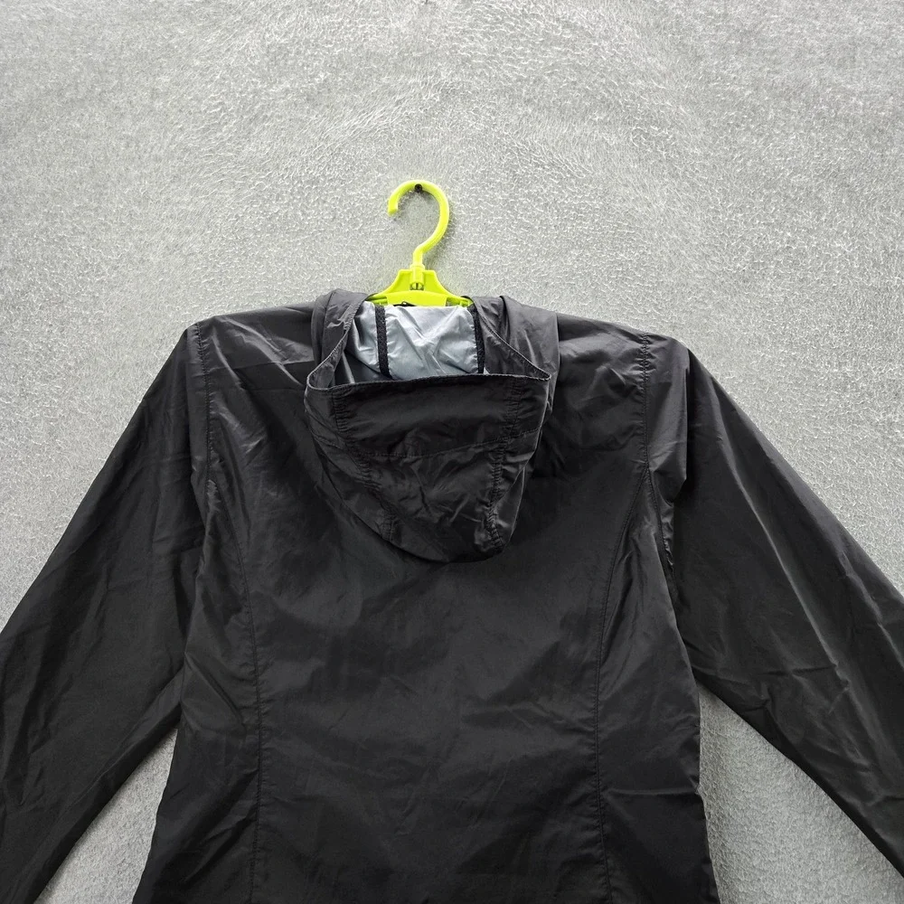 Columbia Men Jacket S Black Nylon Polyester Activewear Zipper Logo READ